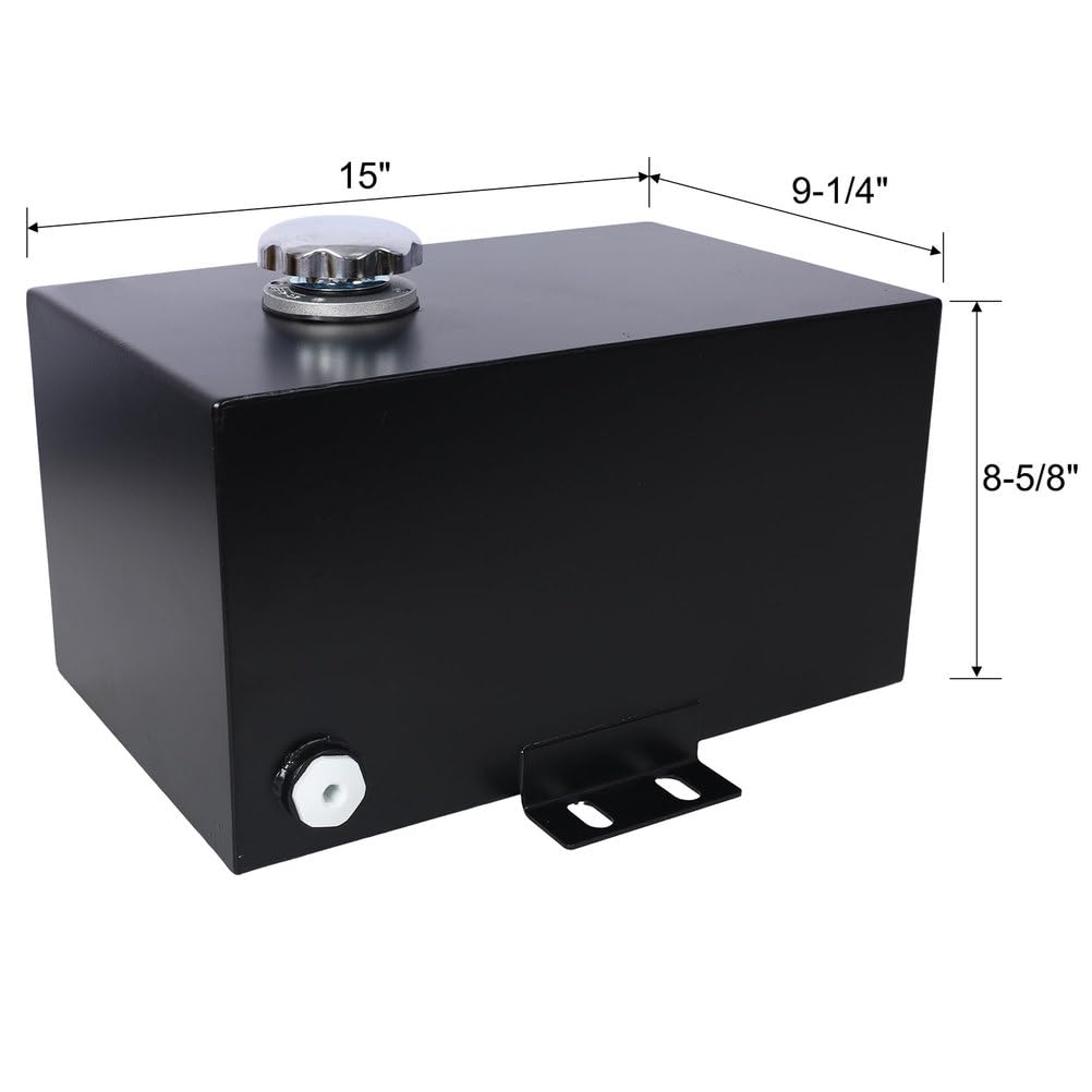 5-Gallon Hydraulic Reservoir Tank, 14-Gauge Steel, Black Powder-Coated O103669