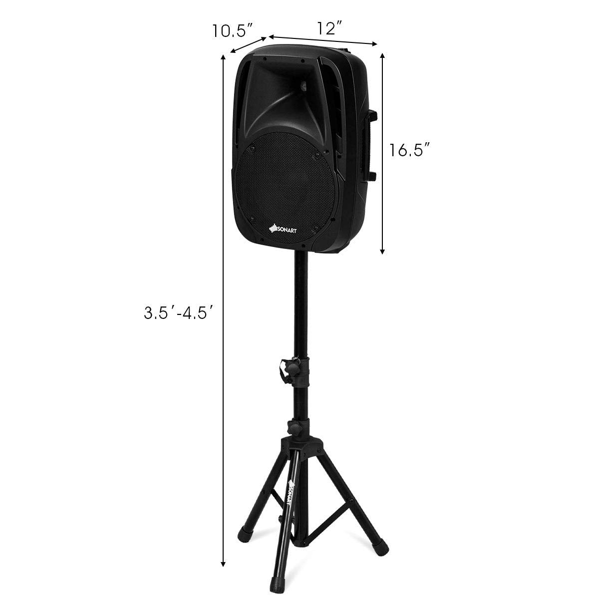 1600W 2-Way Powered PA Speaker System G177