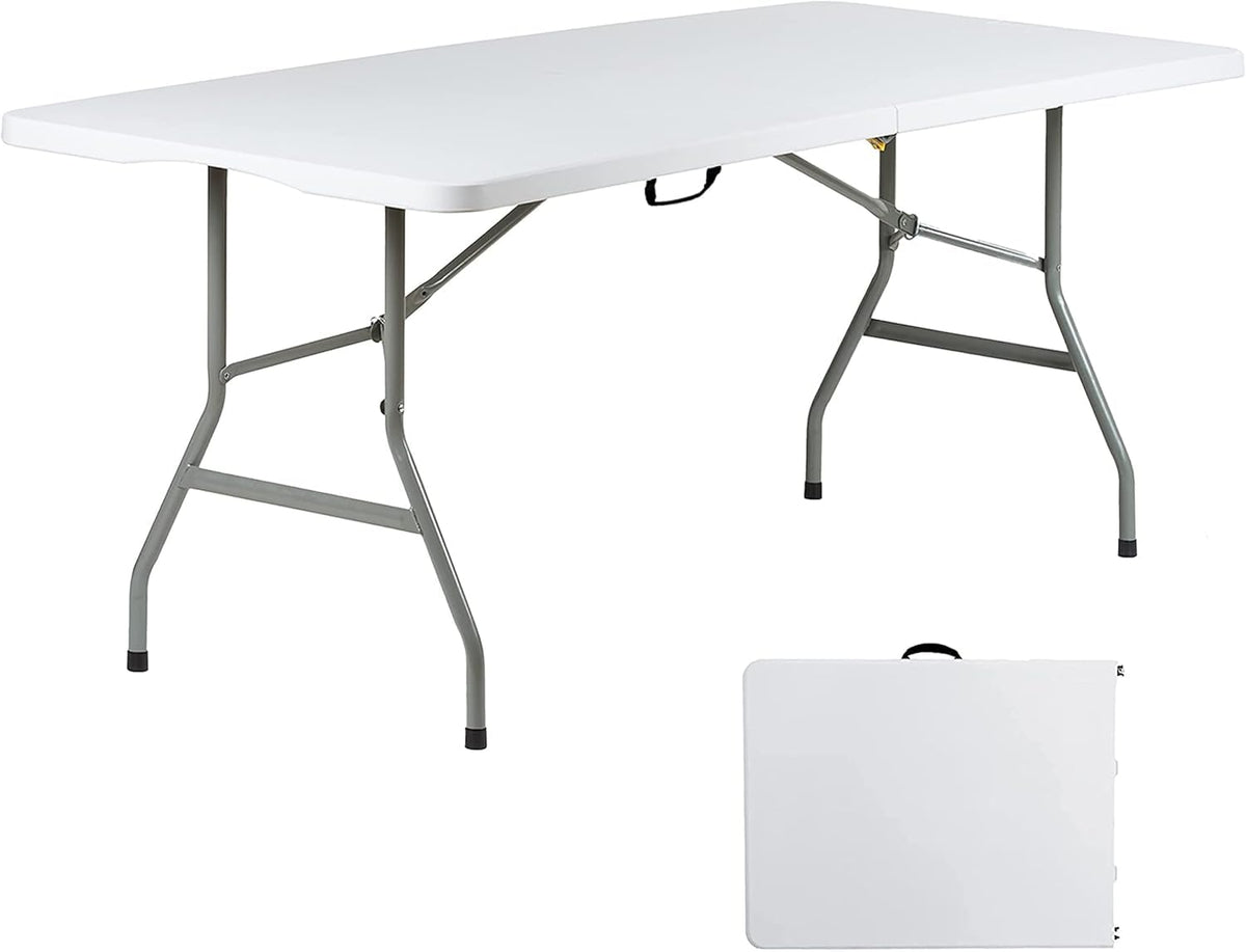 6ft Heavy Duty Foldable Plastic Folding Table Z9426