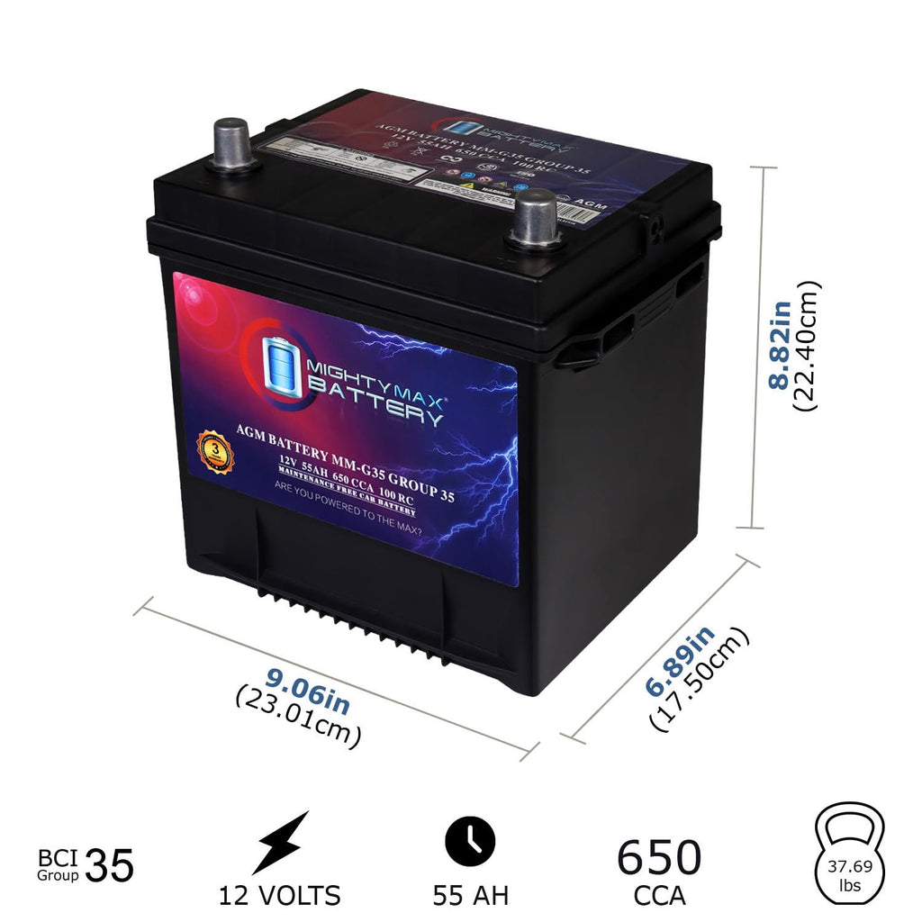 12V 55Ah AGM 650 CCA Replacement Battery Z95867