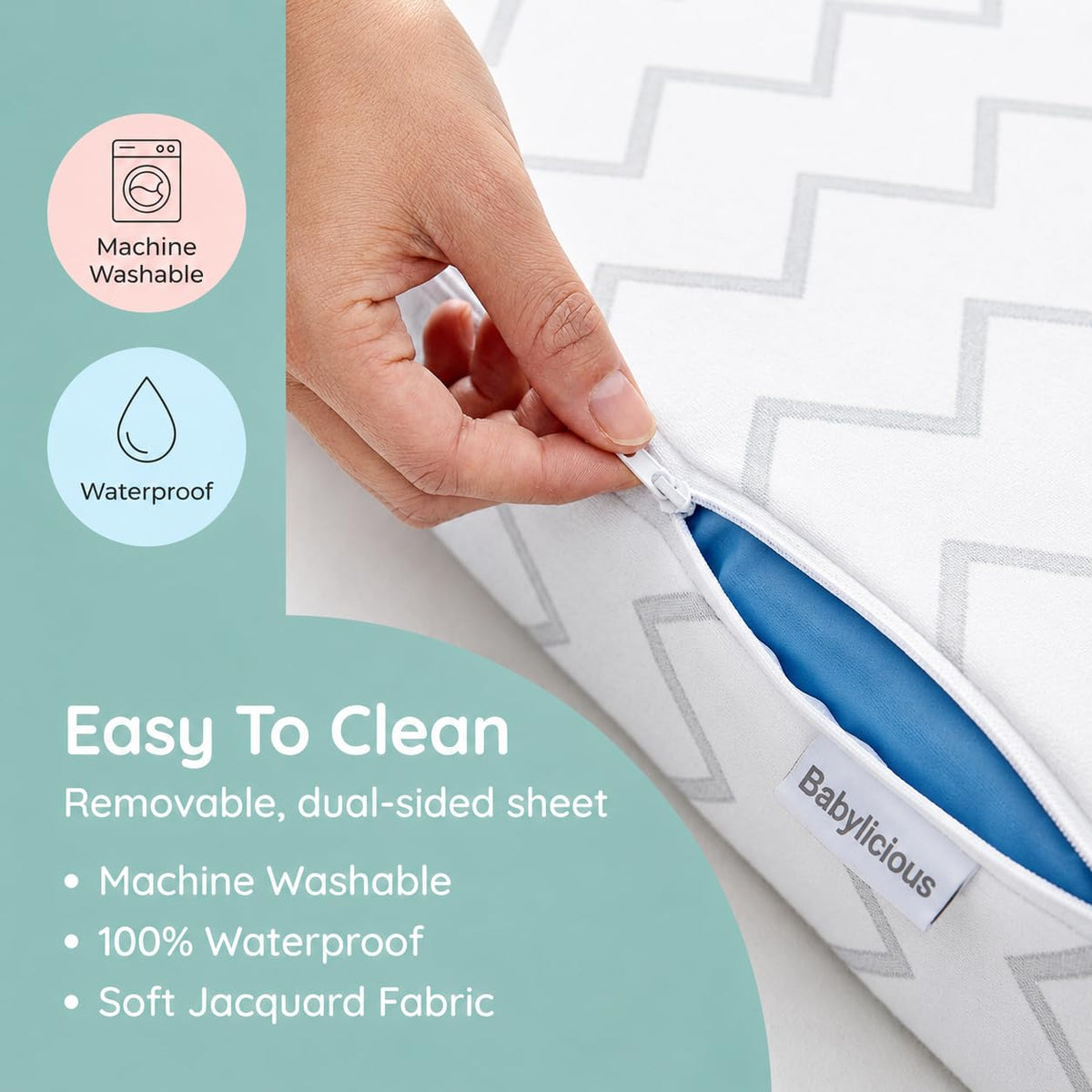 38" x 26" Waterproof Memory Foam Mattress Pad F376