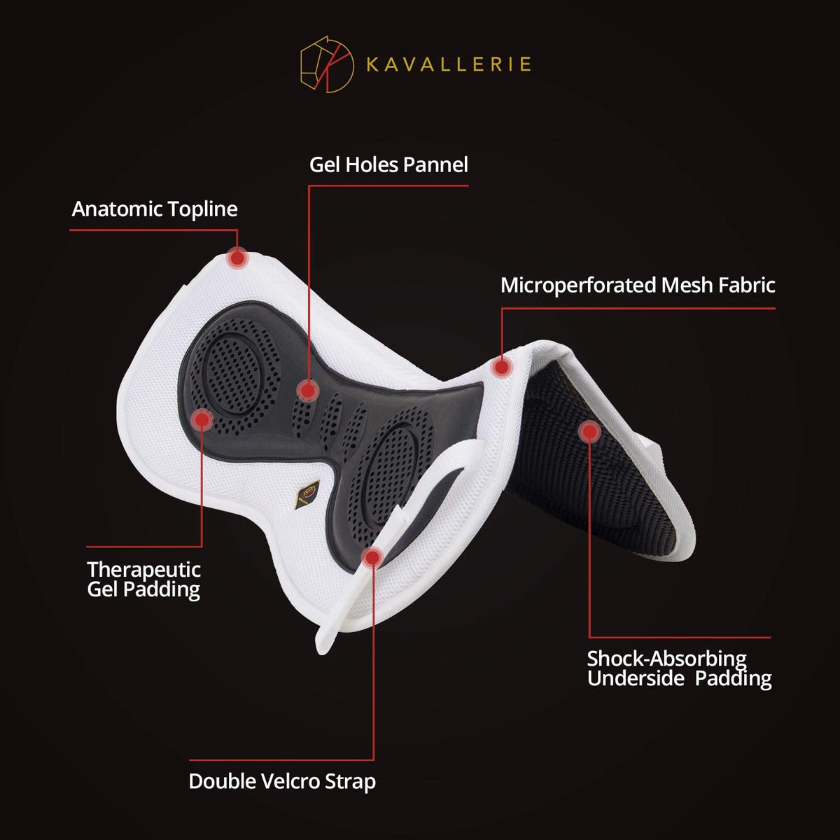 3D Air-Mesh Half Pad English Saddle P91038