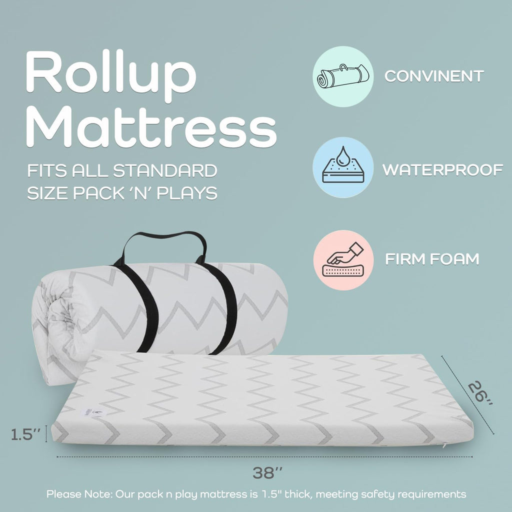 38" x 26" Waterproof Memory Foam Mattress Pad F376