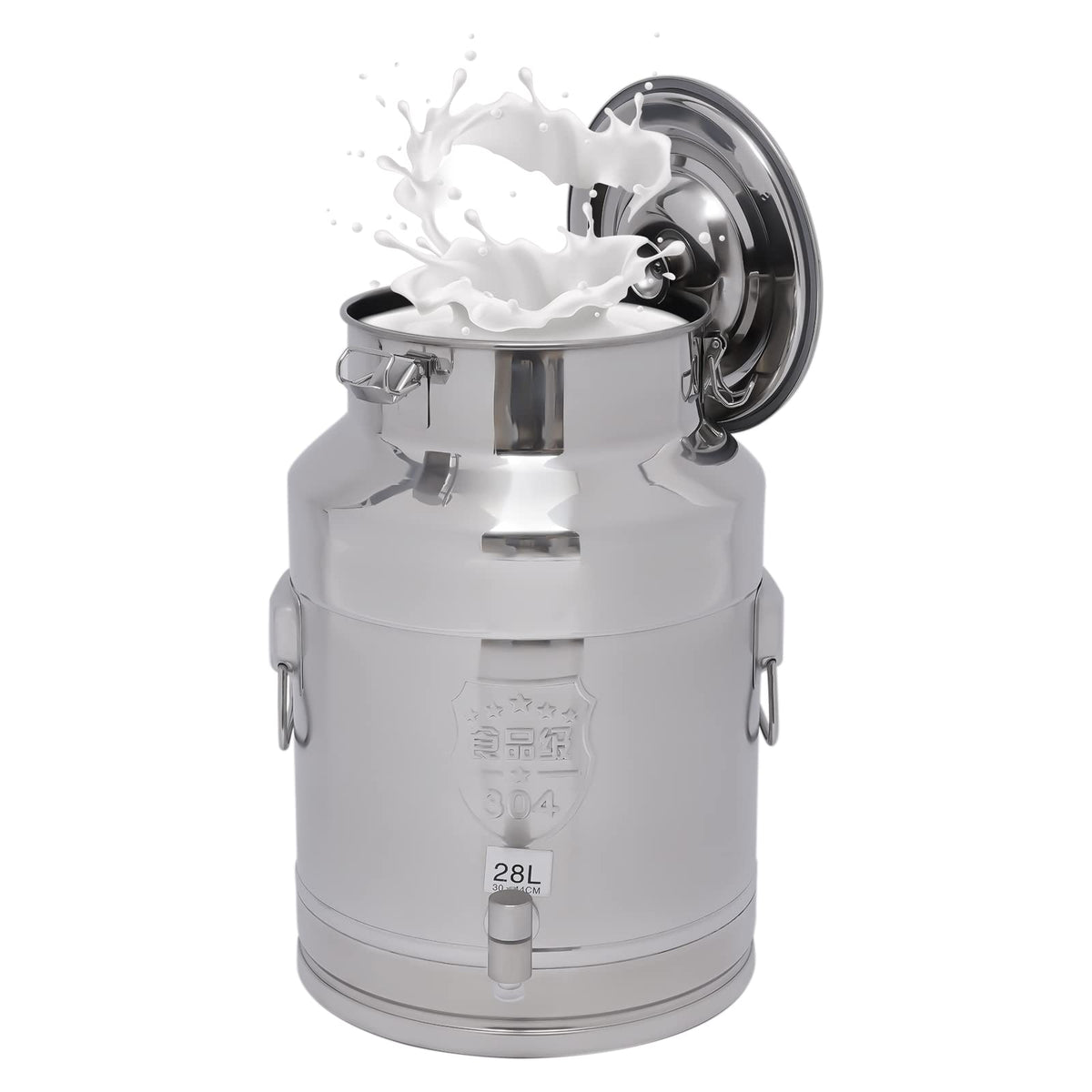 28L Stainless Steel Milk Can with Faucet & Lid R550