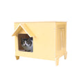 Waterproof Insulated Wooden Outdoor Cat House W40551