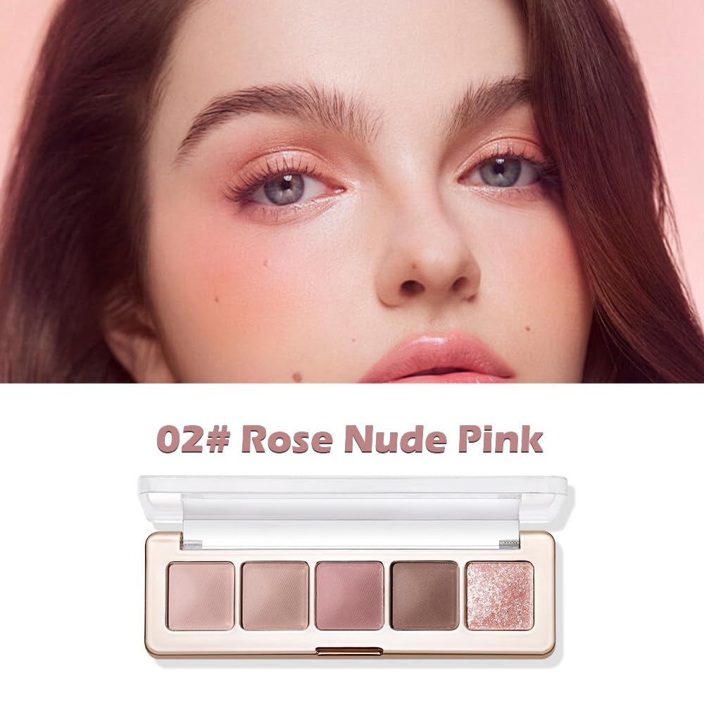 5 Colors Matte and Shimmer Eyeshadow Palette N118