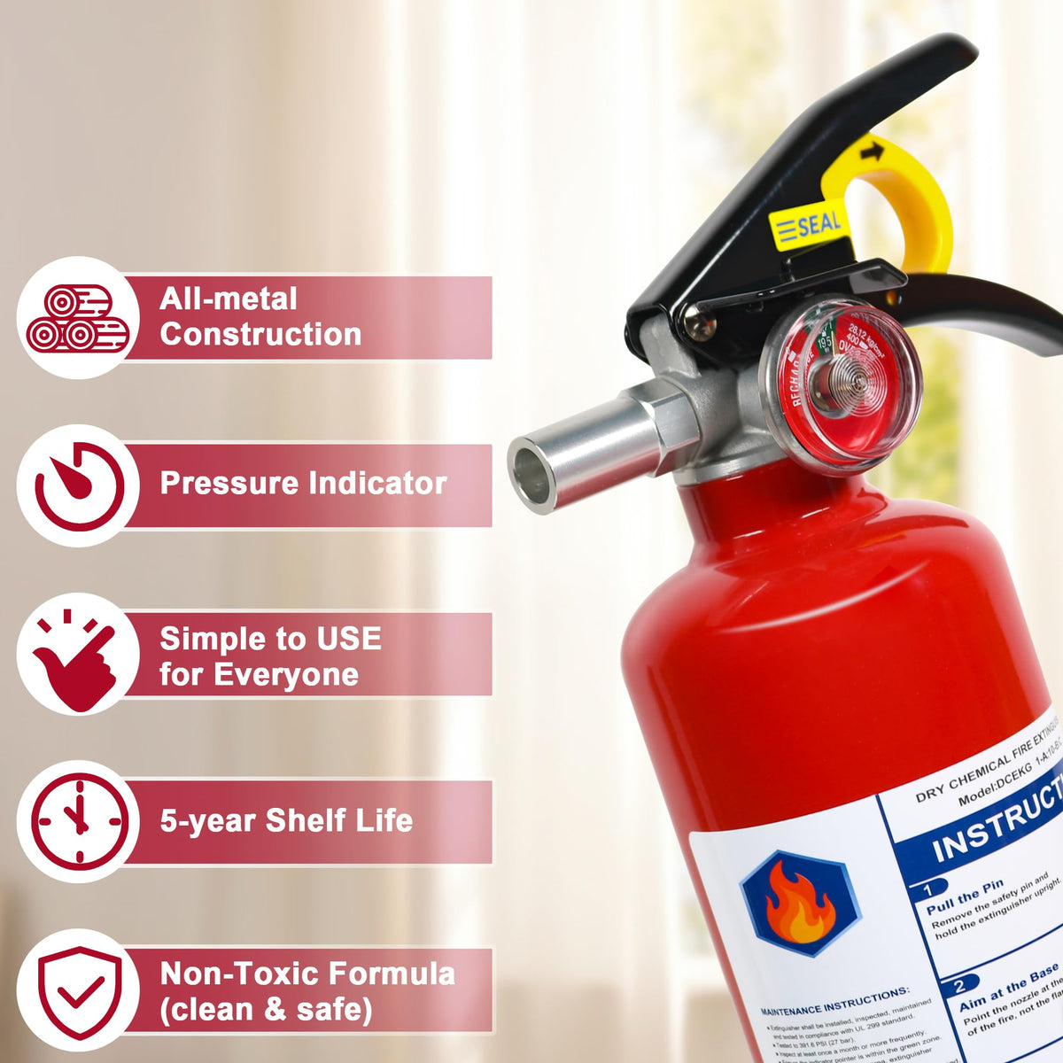 2-Pack 2.5 lb ABC Dry Chemical Fire Extinguisher H54870
