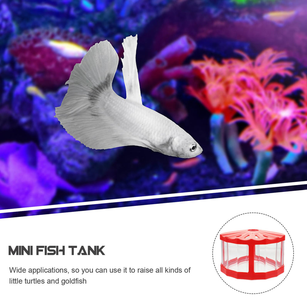 2pcs Mini Plastic Aquariums with LED Light N88624