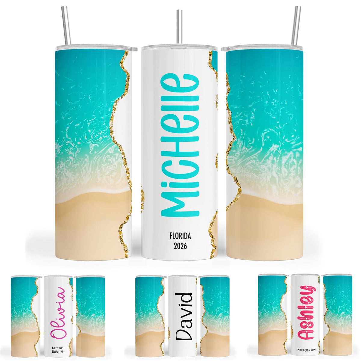 20 oz Custom Skinny Tumbler with Lid & Straw Y518564