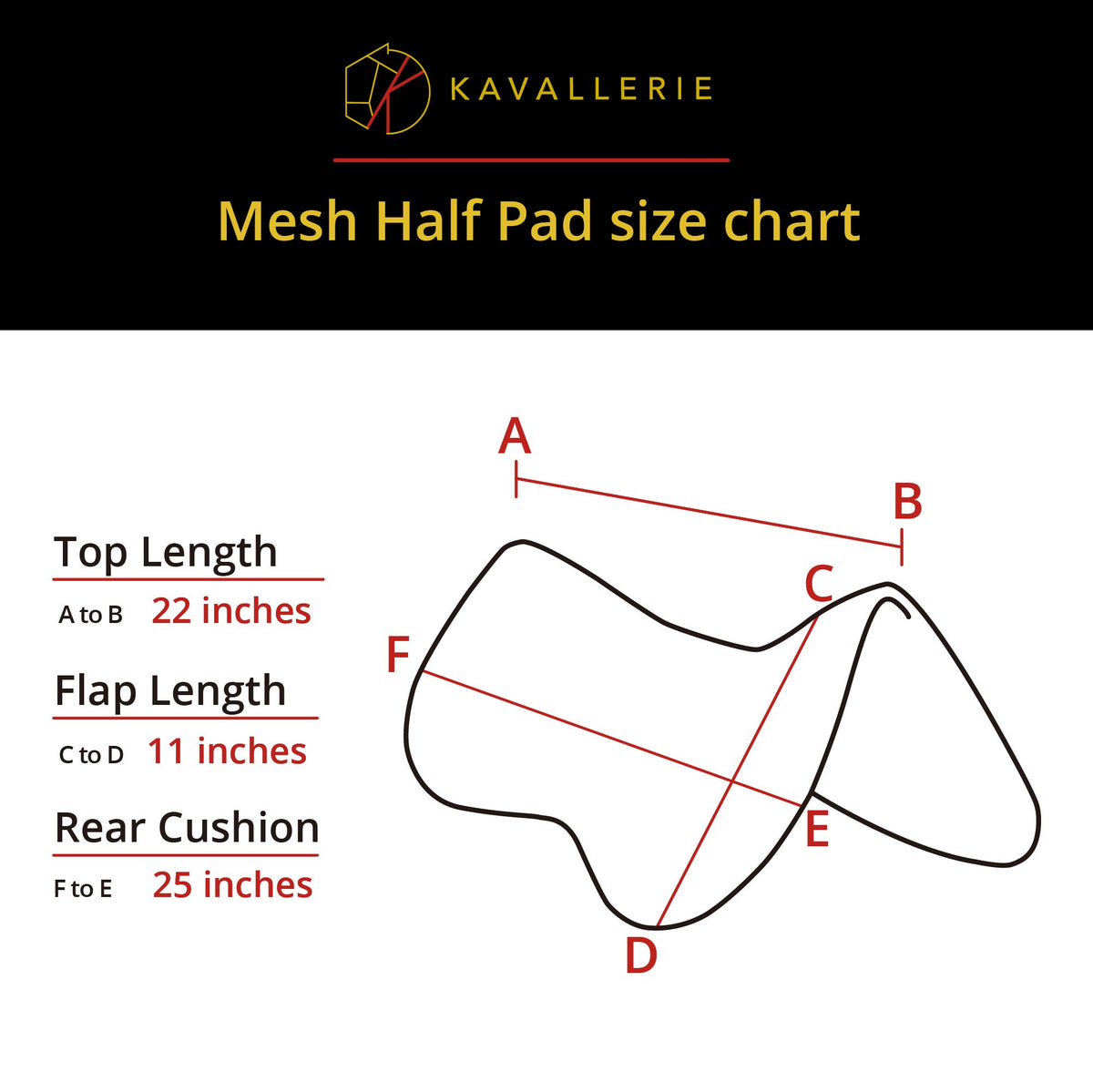 3D Air-Mesh Half Pad English Saddle P91038