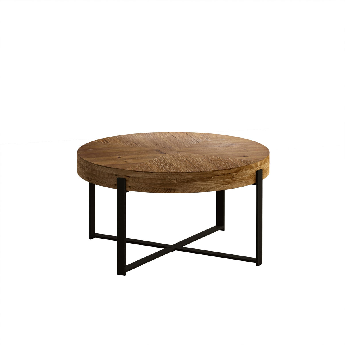 34" Round Coffee Table with Metal Base R5433