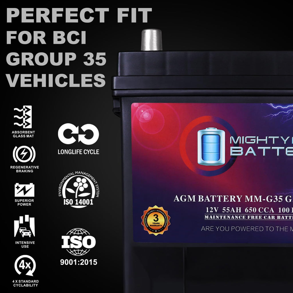 12V 55Ah AGM 650 CCA Replacement Battery Z95867
