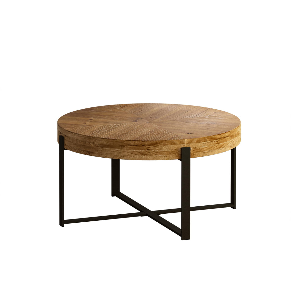 34" Round Coffee Table with Metal Base R5433