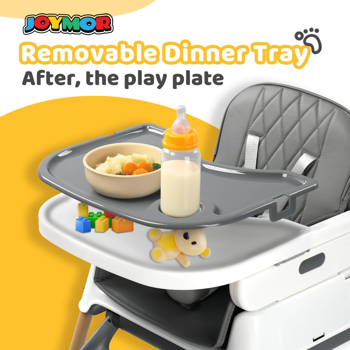 5 in 1 Portable High Chair with Double Tray F58352