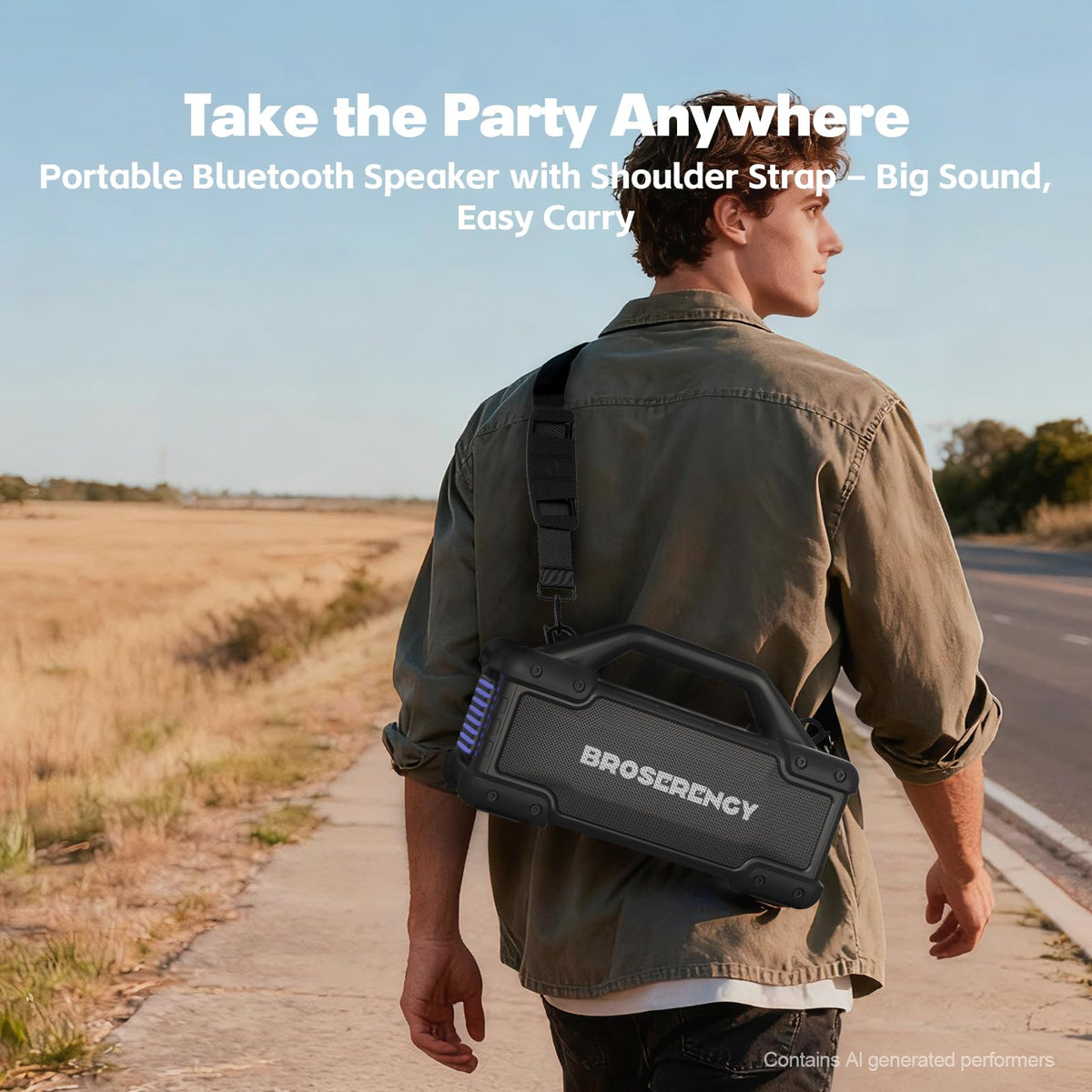 Black Portable Water Resistant Bluetooth Speaker L4483