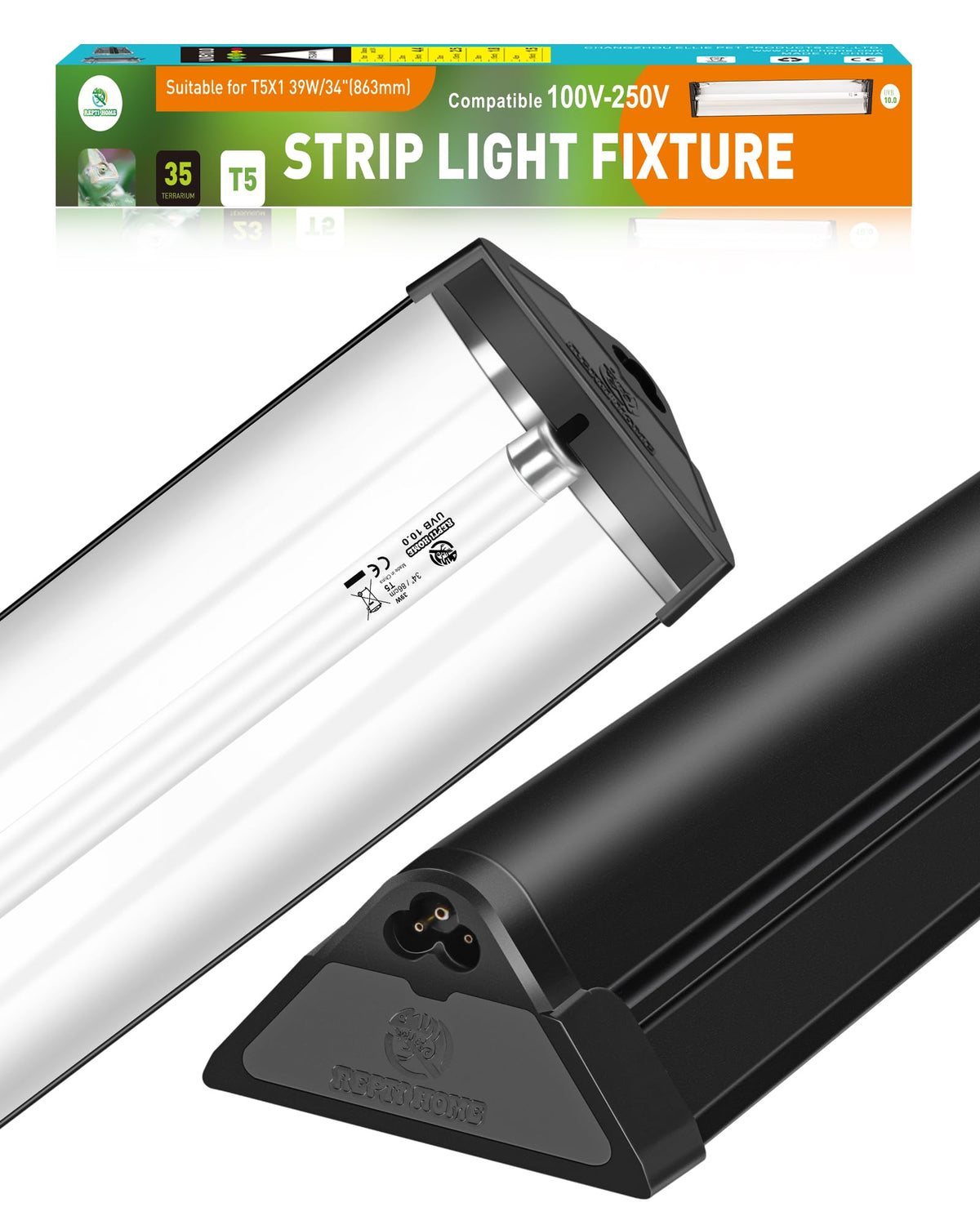 39W UVA UVB Reptile Light Combo Kit with UVB 10.0 Fluorescent Tube I348788