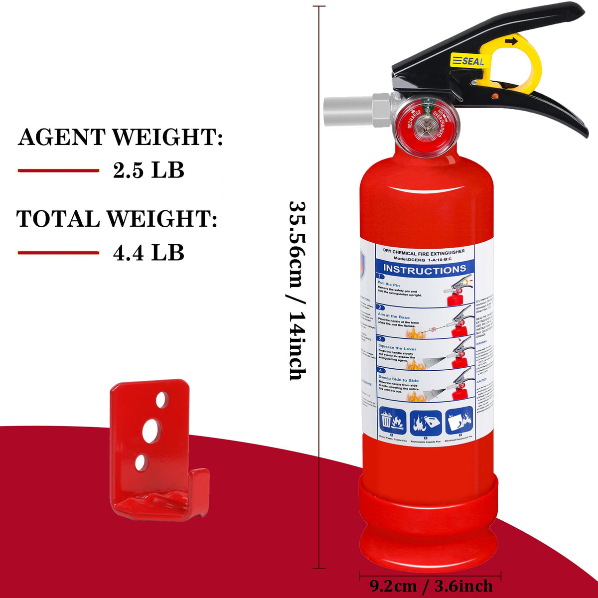 2-Pack 2.5 lb ABC Dry Chemical Fire Extinguisher H54870