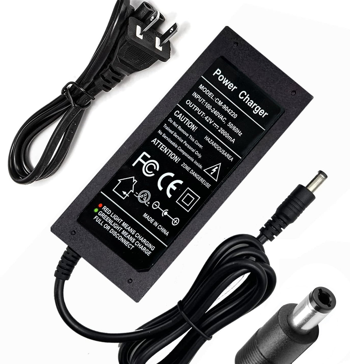 42V 2A Charger for 36V Lithium Battery 5.5mm x 2.5mm Q451
