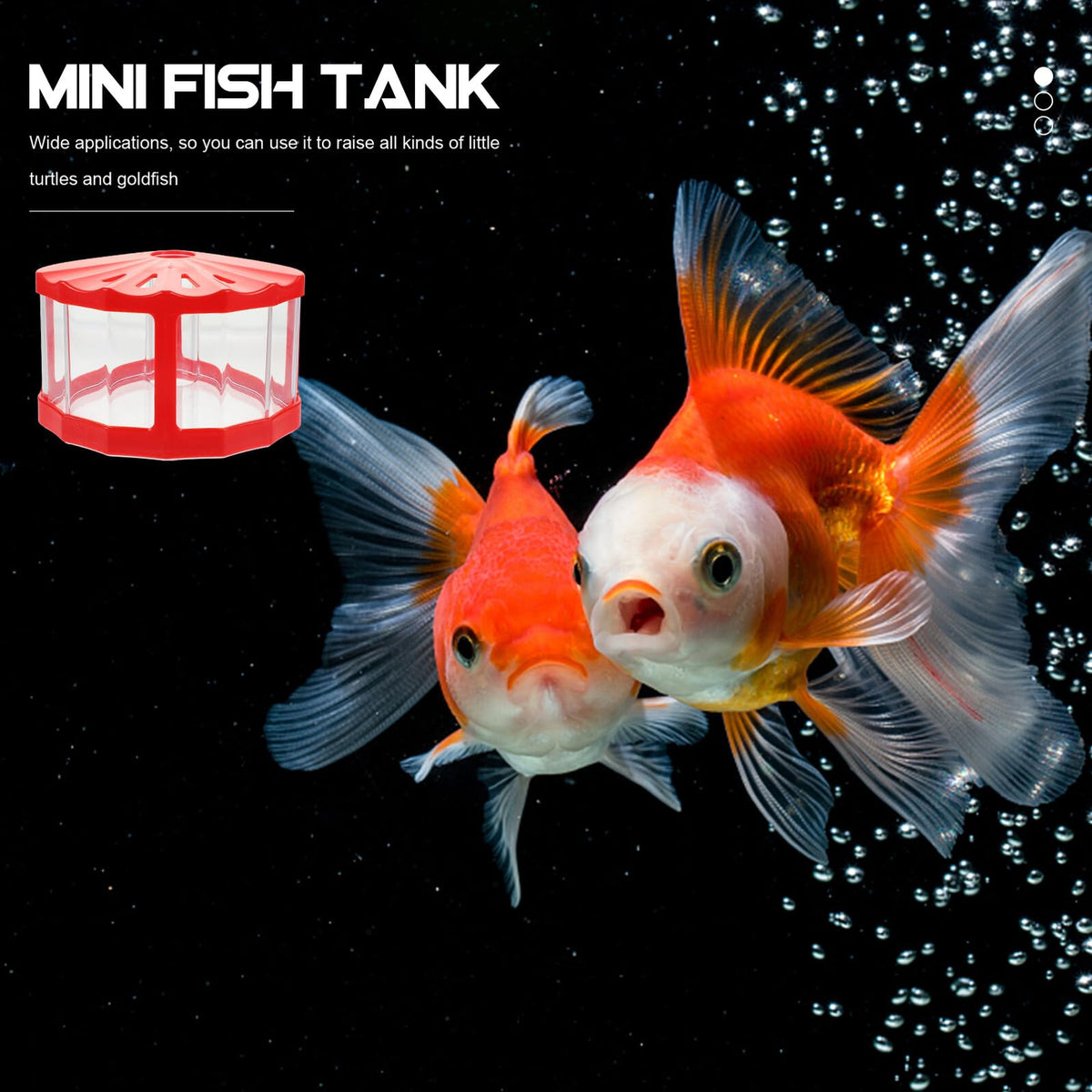 2pcs Mini Plastic Aquariums with LED Light N88624