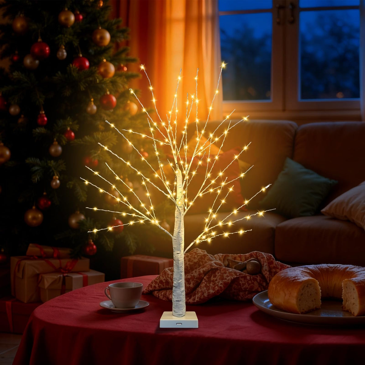 24 Inch LED Birch Tree 2 Pack P768102