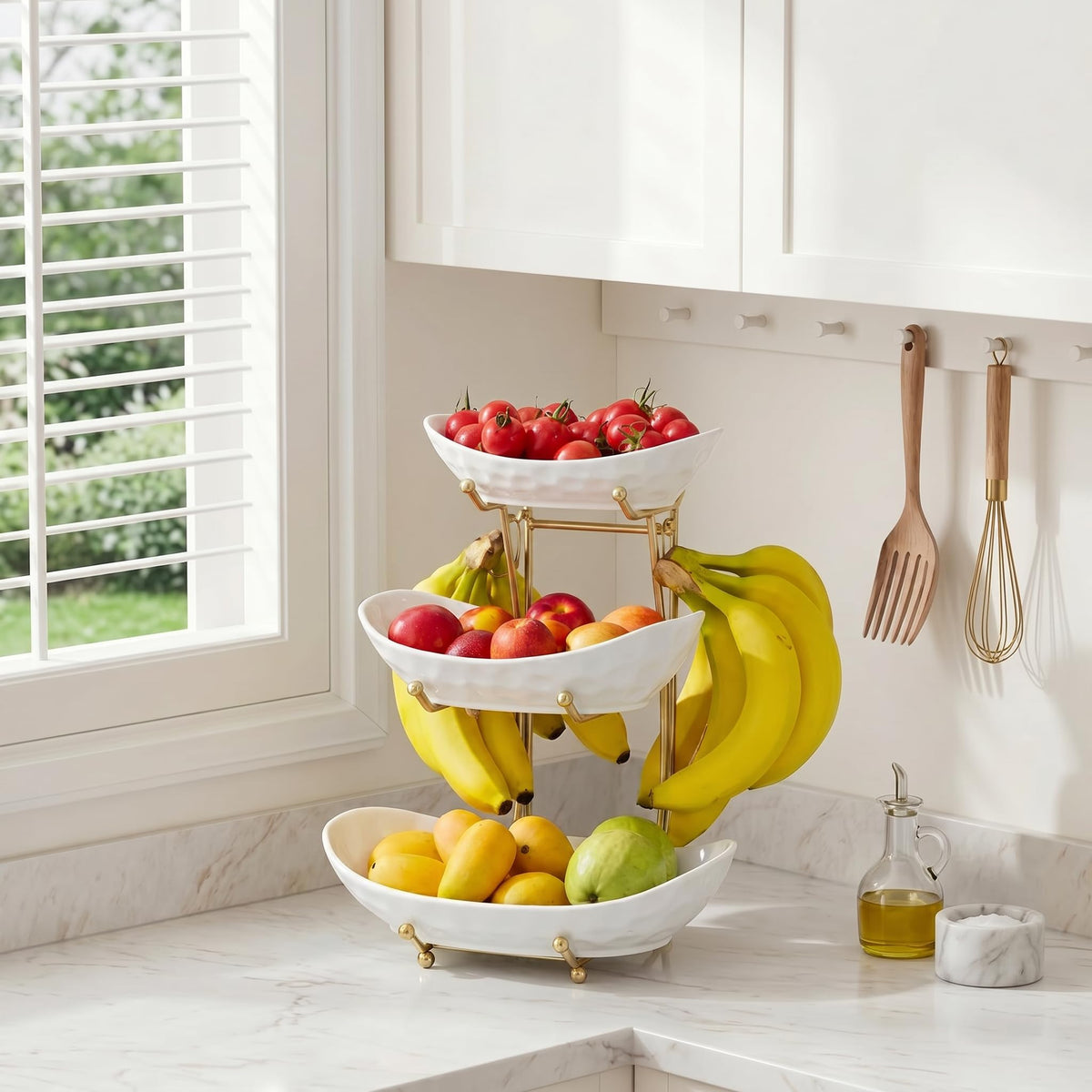 3 Tier Ceramic Fruit Bowl Stand Q360330