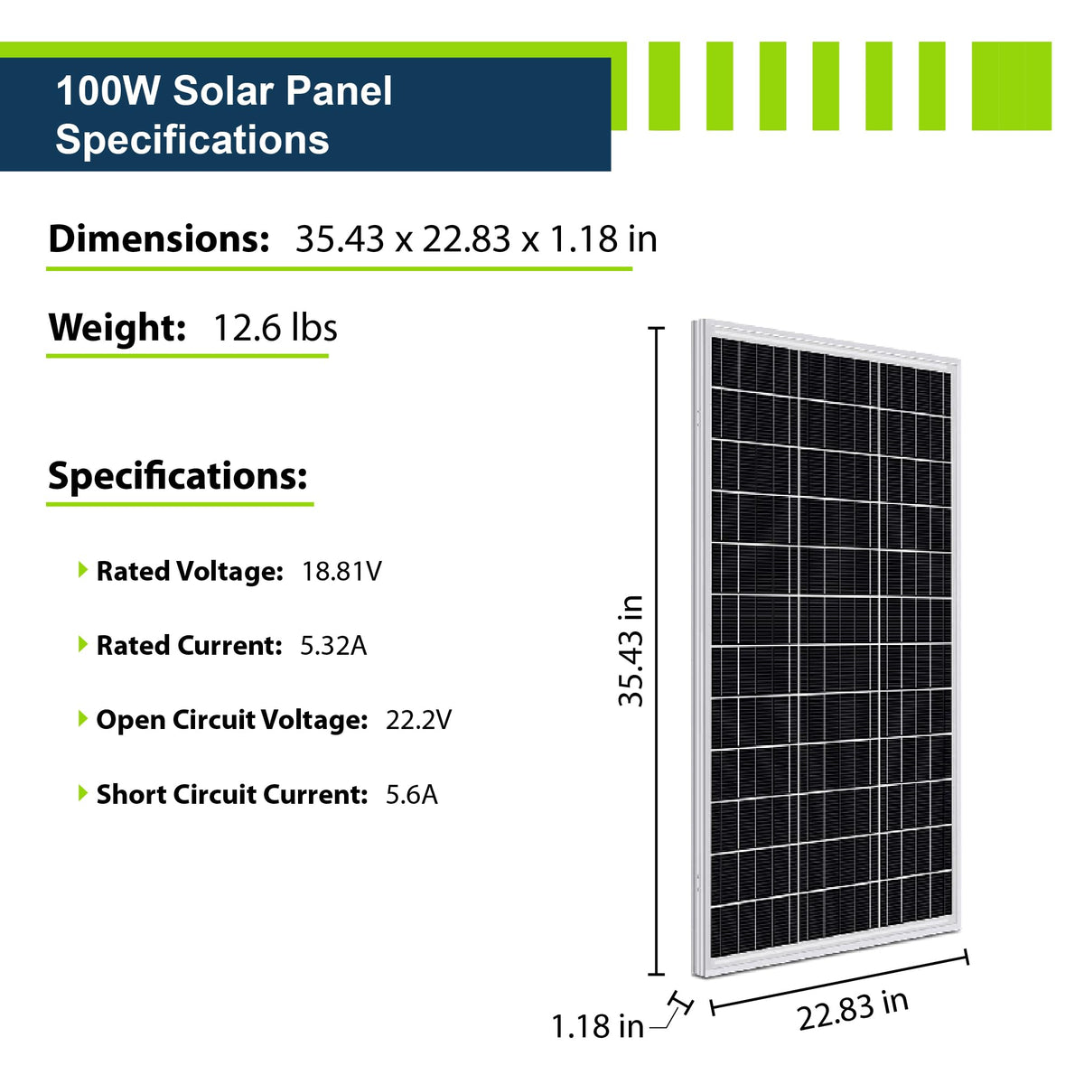 12V 100Ah LiFePO4 Solar Power Kit with 300W Mono Solar Panels N38700