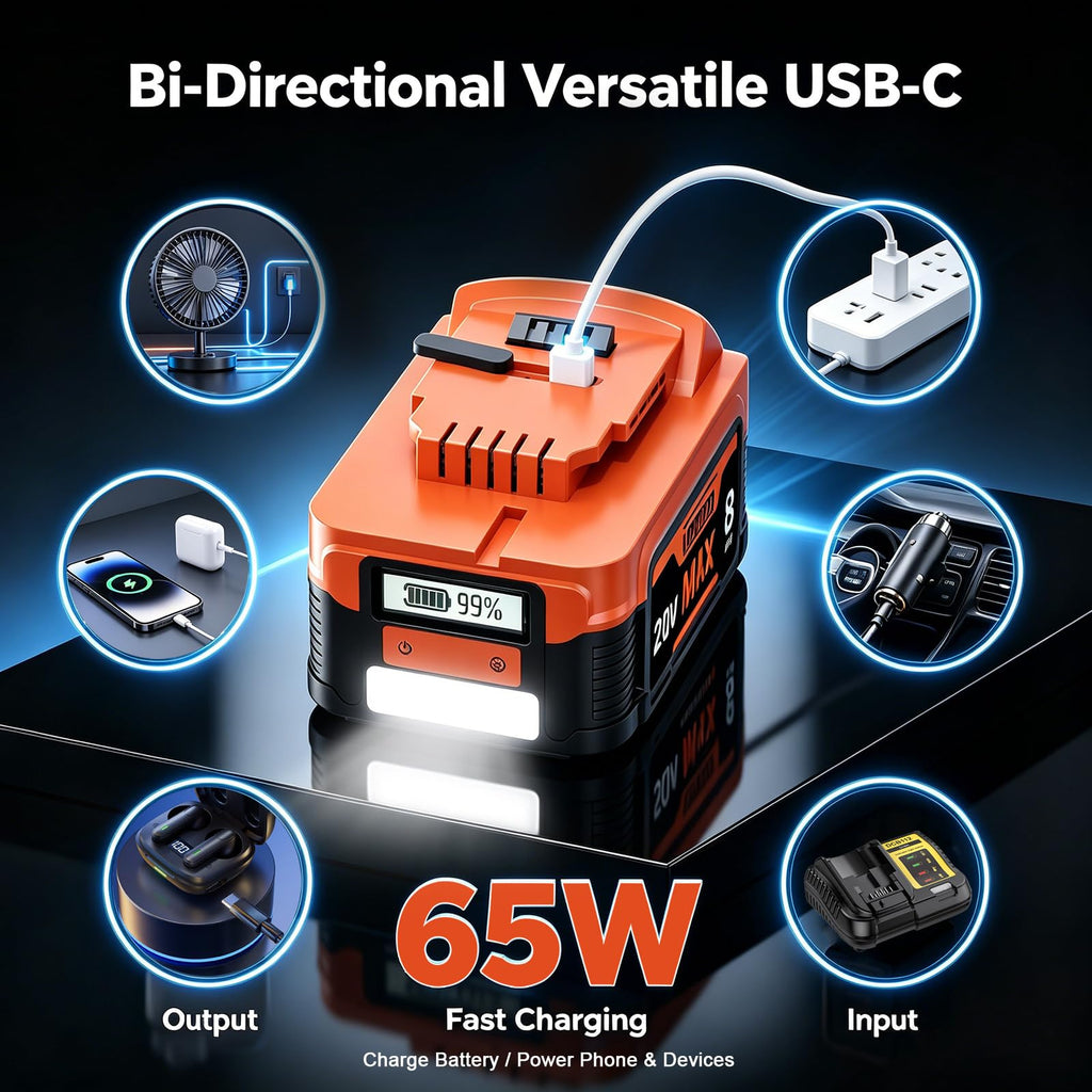 20V Lithium Battery with LCD Display C2813