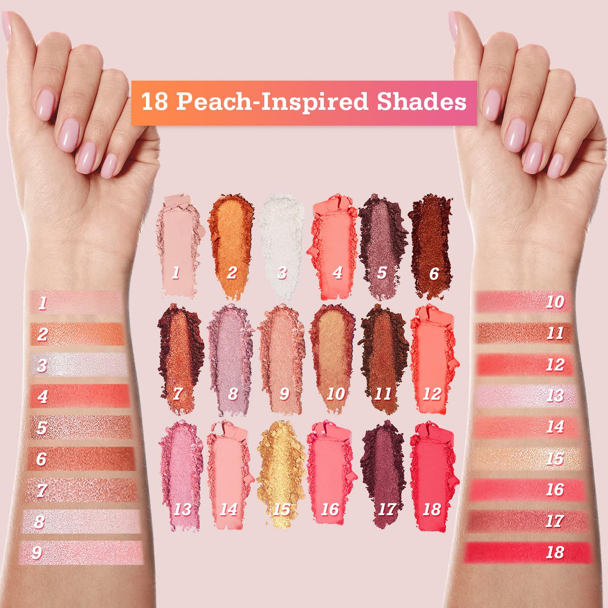 18-Shade Eyeshadow Palette V635