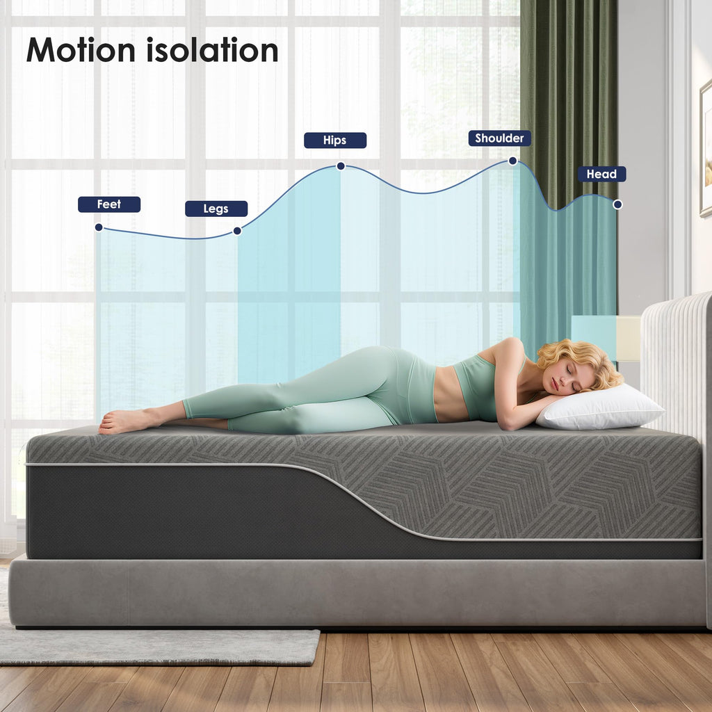 10 Inch Twin Size Gel Memory Foam Mattress U976158