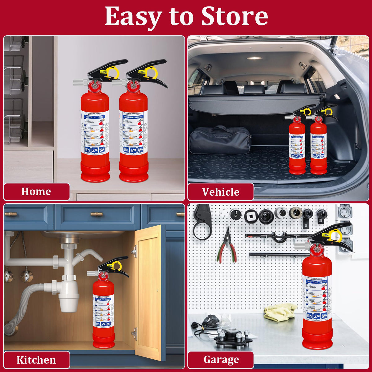 2-Pack 2.5 lb ABC Dry Chemical Fire Extinguisher H54870