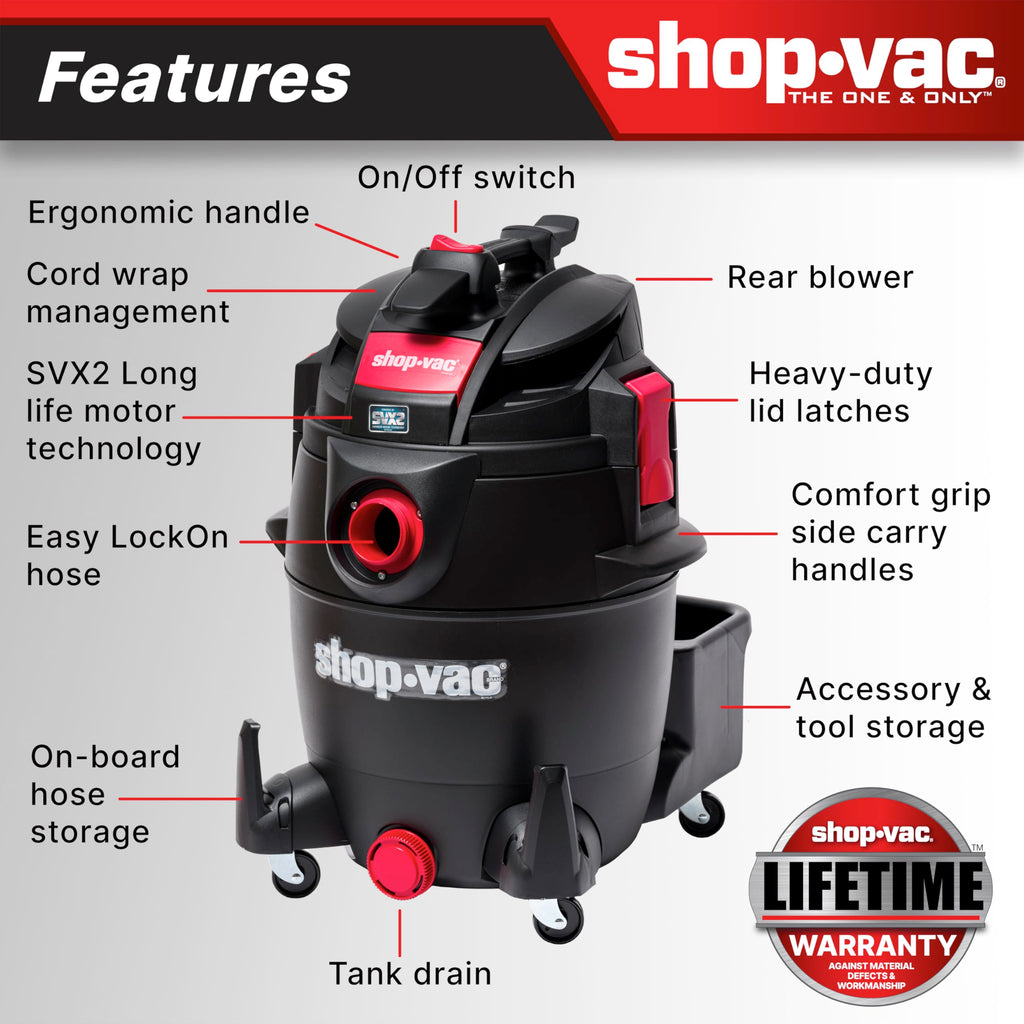 14-Gallon 5.5 Peak HP Wet/Dry Vac with Blower K424