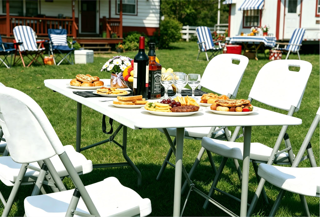 6ft Heavy Duty Foldable Plastic Folding Table Z9426