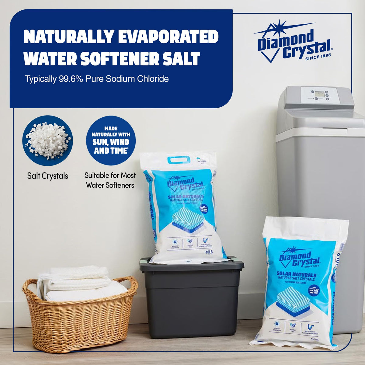 2 Pack Water Softener Salt, 40 lbs U9877