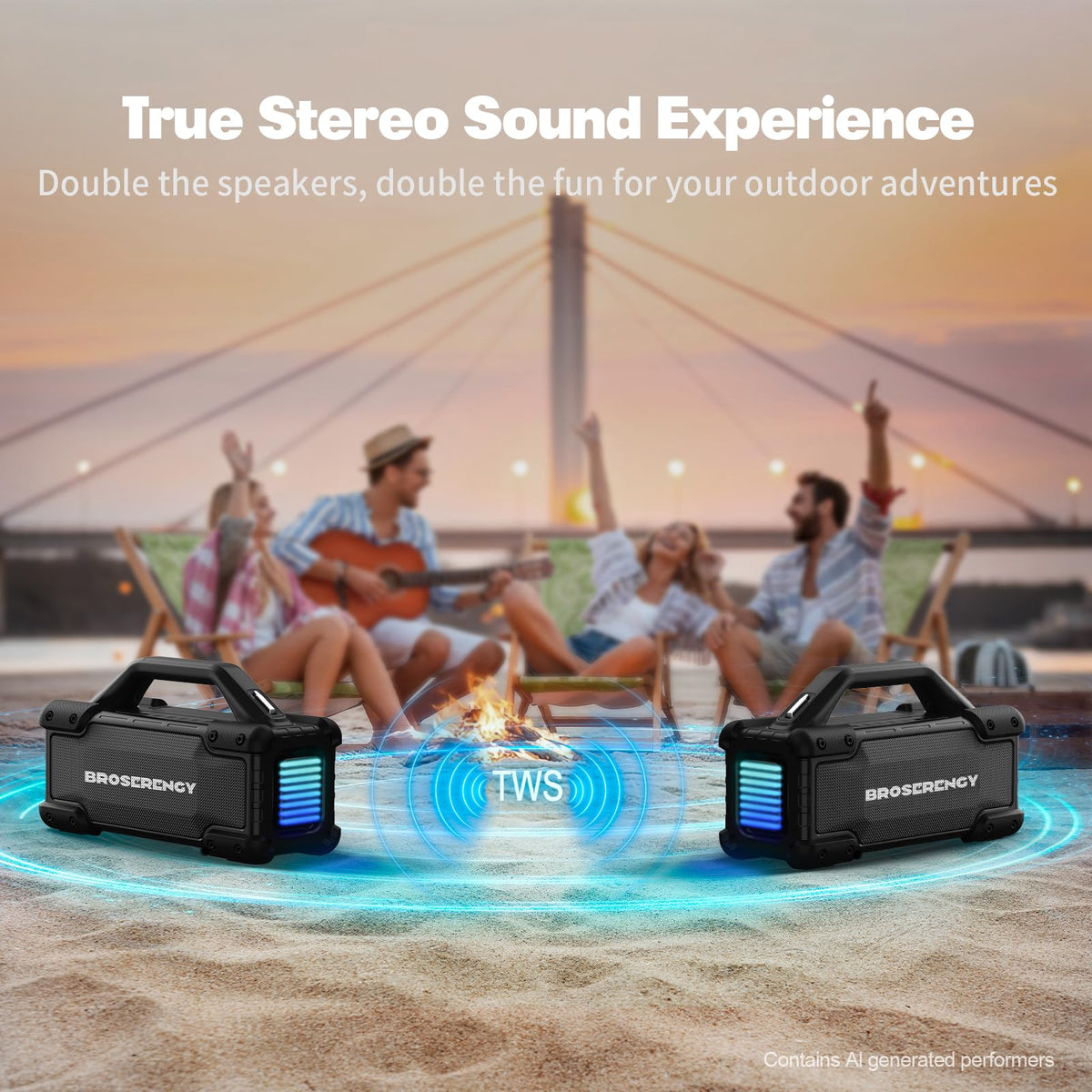 Black Portable Water Resistant Bluetooth Speaker L4483