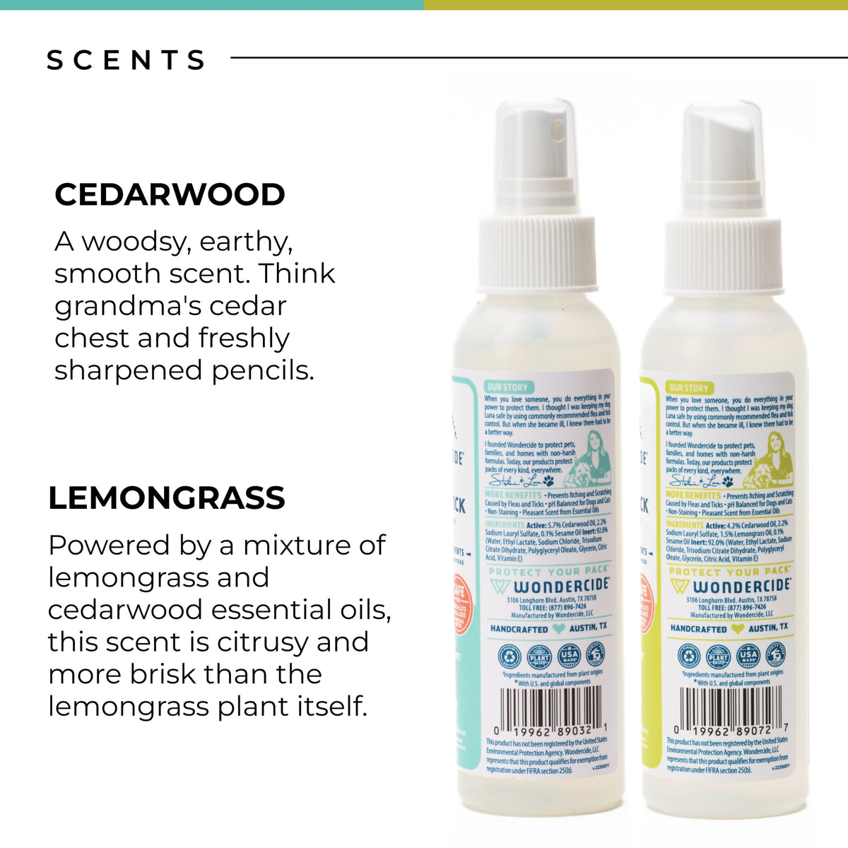 Flea, Tick and Mosquito Spray 4 oz Lemongrass & Cedarwood S3333