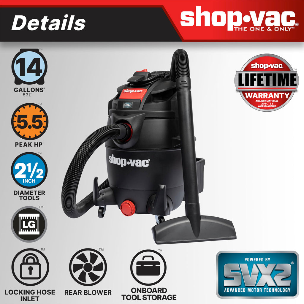14-Gallon 5.5 Peak HP Wet/Dry Vac with Blower K424
