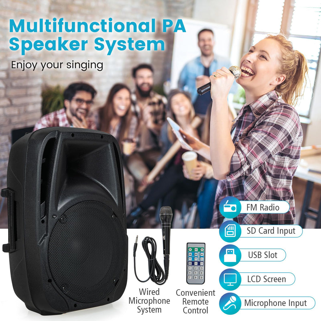 1600W 2-Way Powered PA Speaker System G177