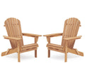 Folding Wood Adirondack Chair Set of 2 C19113