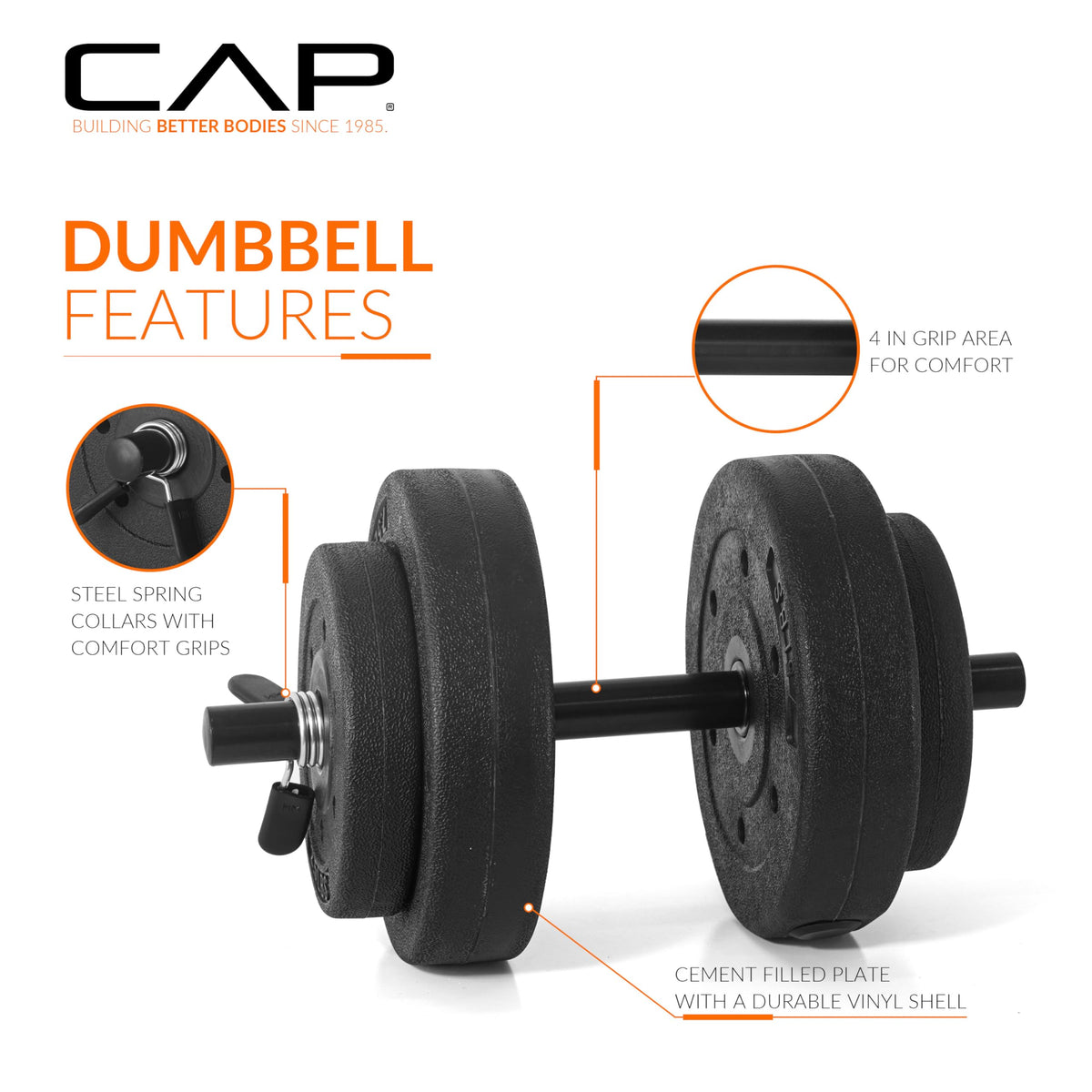 40 LB Adjustable Cement Dumbbell Set H145