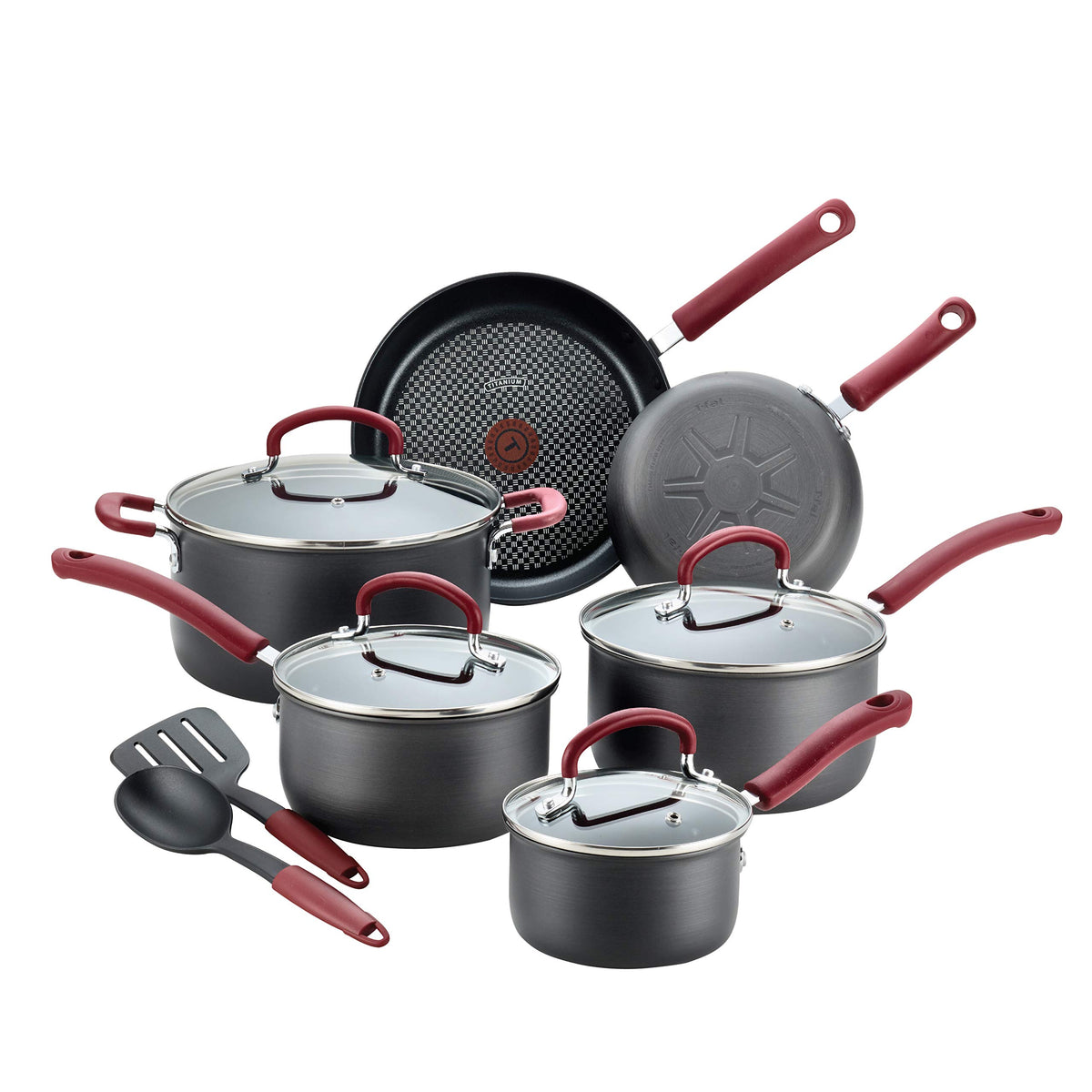 12 Piece Hard Anodized Nonstick Cookware Set U134