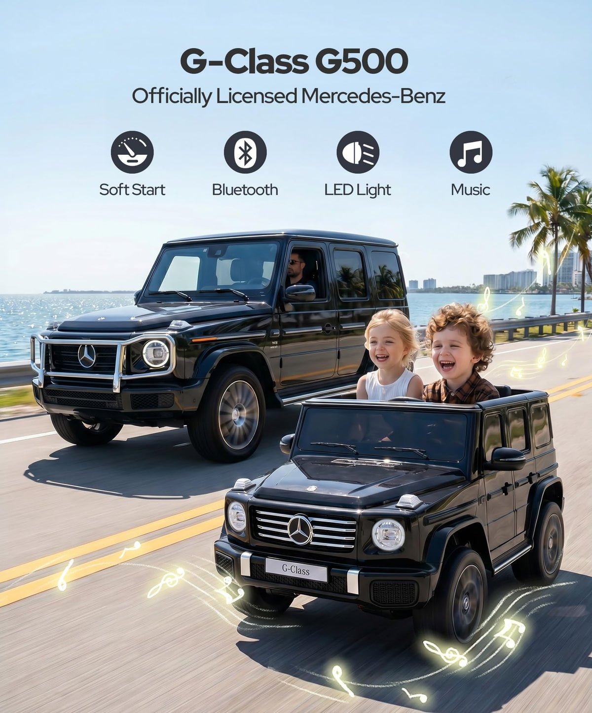 2 Seater 24v 4WD Ride on Car with Remote Control, Black D770047