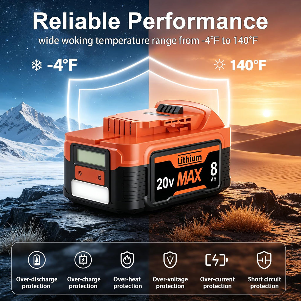 20V Lithium Battery with LCD Display C2813
