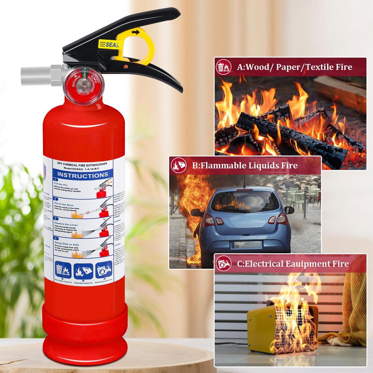 2-Pack 2.5 lb ABC Dry Chemical Fire Extinguisher H54870