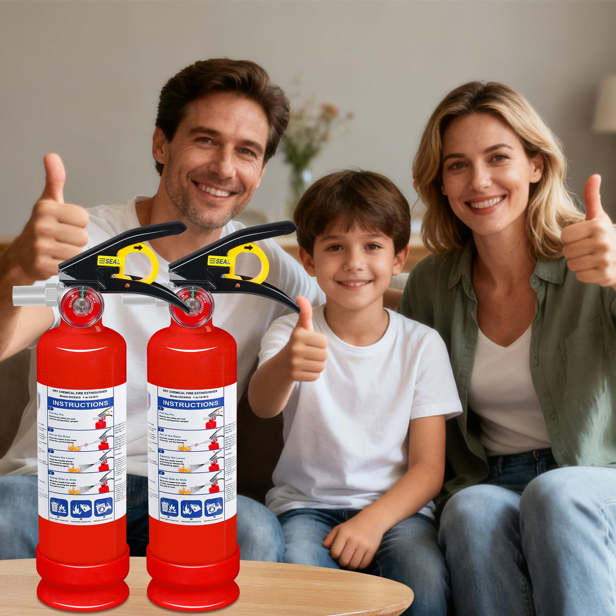 2-Pack 2.5 lb ABC Dry Chemical Fire Extinguisher H54870