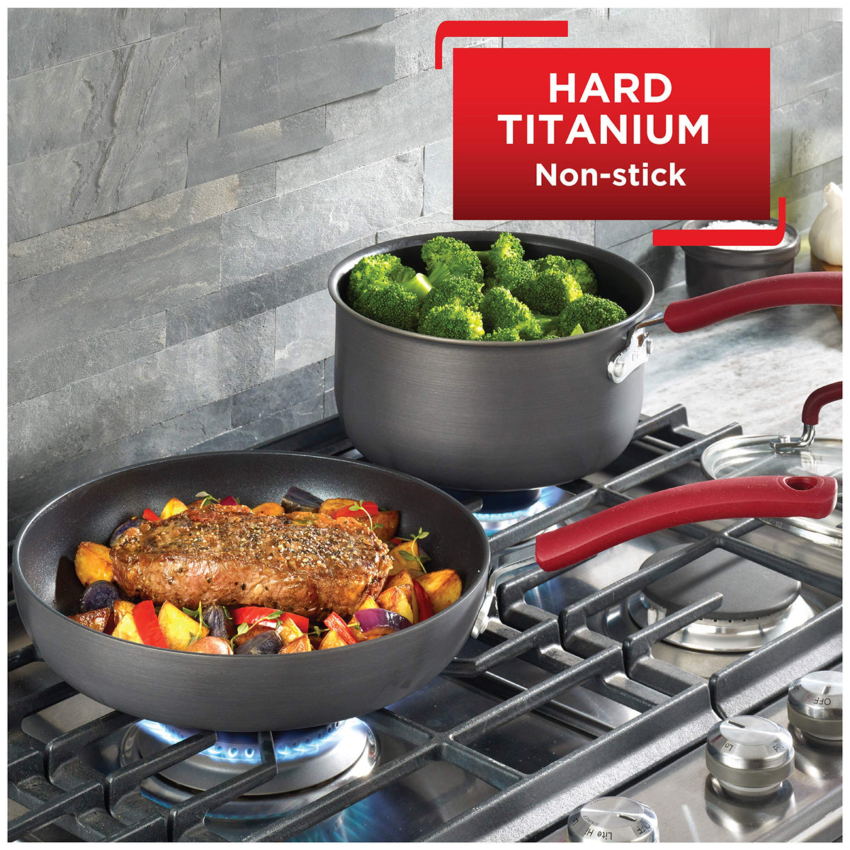 12 Piece Hard Anodized Nonstick Cookware Set U134